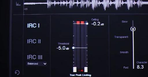 iZotope Ozone 6 limter screenshot.