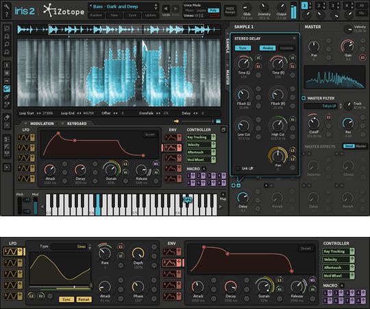 iZotope Iris 2 sample based synth screenshot