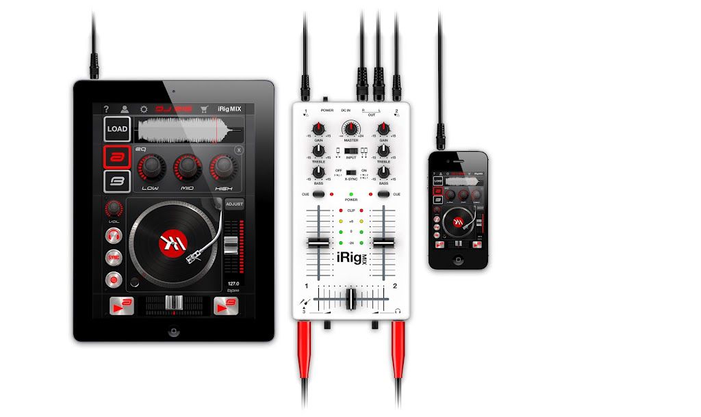 The iRig Mix can be used with a dizzying array of sound sources.