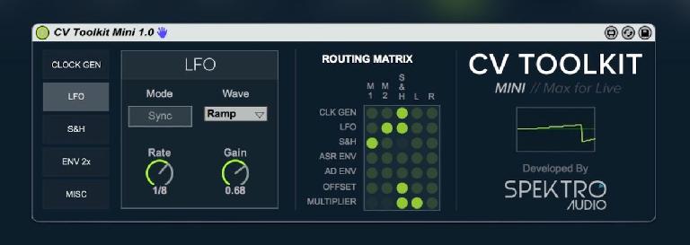 CV Toolkit Mini Max for Live device.