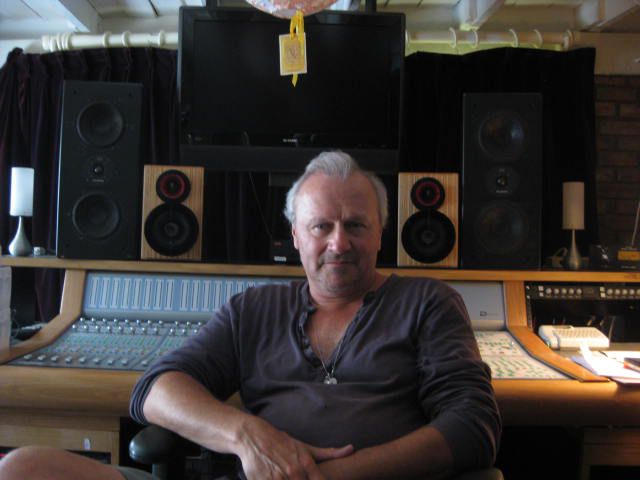 Neil Dorfsman, grammy award winning producer and engineer, in his studio.