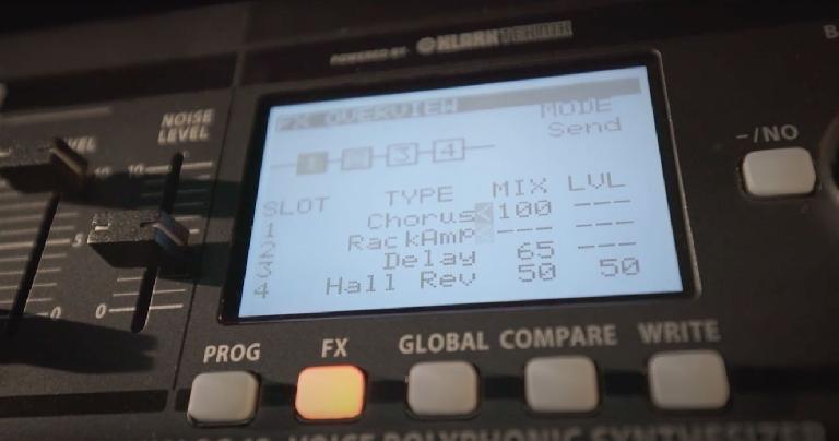 Behringer DeepMind12 12 voice polyphonic analog synthesizer screen