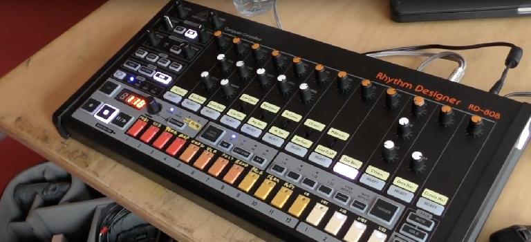 Behringer RD-808 Rhythm Designer analog drum machine.