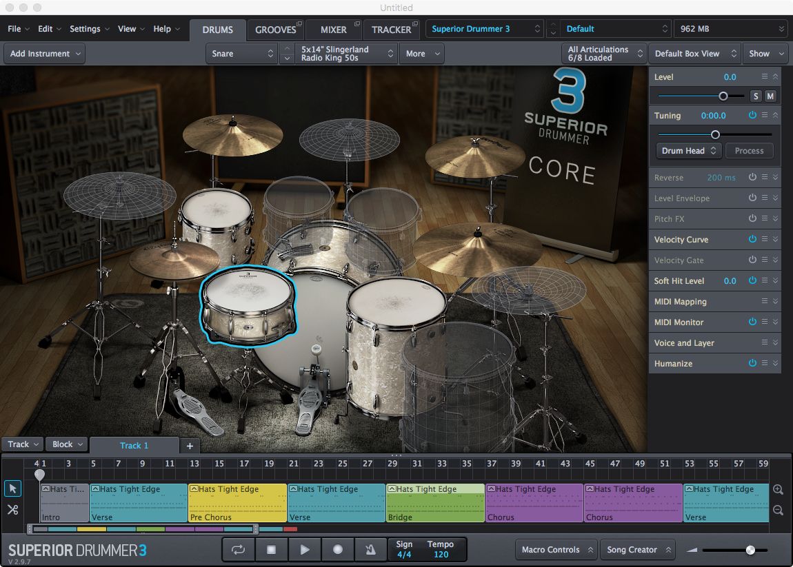 crackling from superior drummer vst