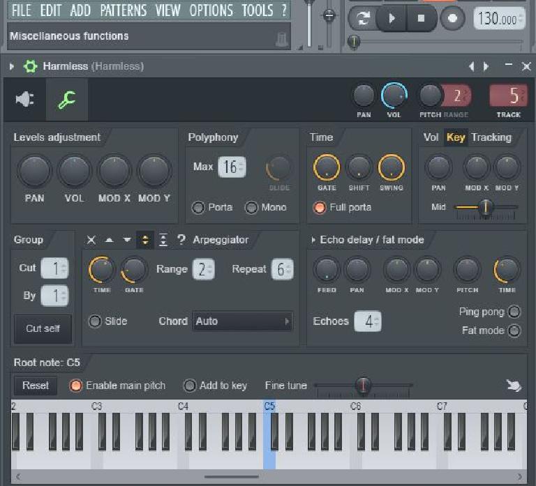 left) Fruity Loops screen shot (right) Spanner-based instrument