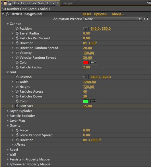 after effects have particle playground bounce off an object