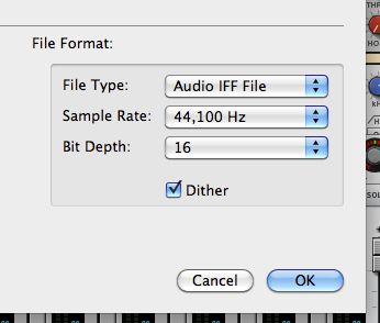 Choosing the file format