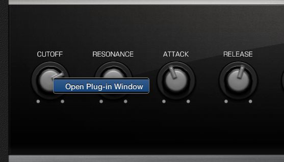 Accessing the full plug-in GUI is only a right-click away!