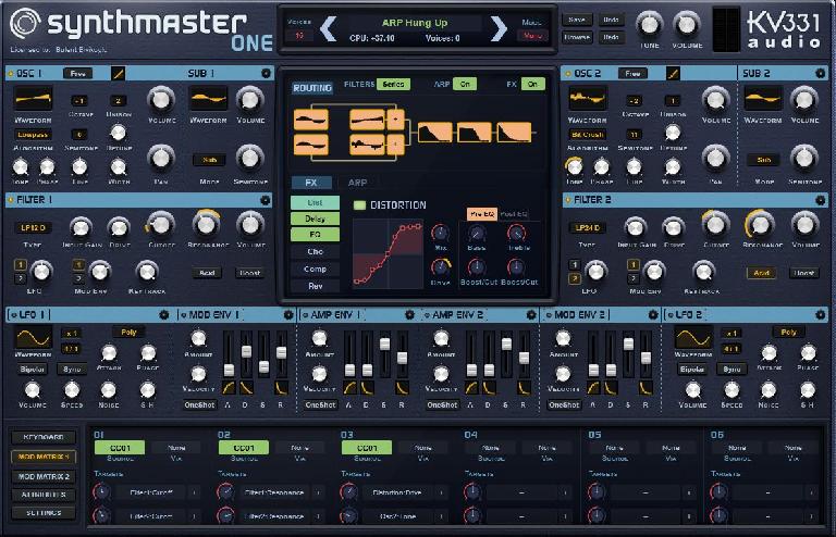 SynthMaster One GUI