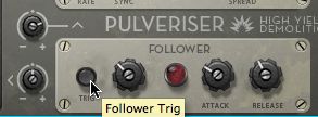 Trig button will interrupt the modulation