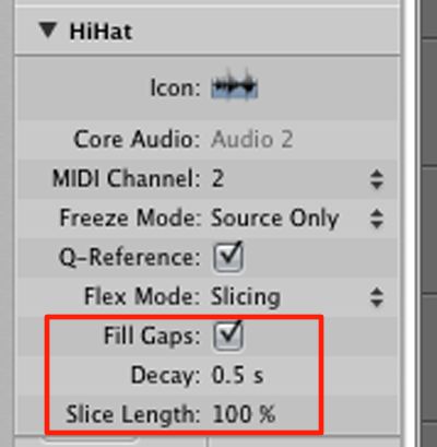 Flex mode options in Track Parameters