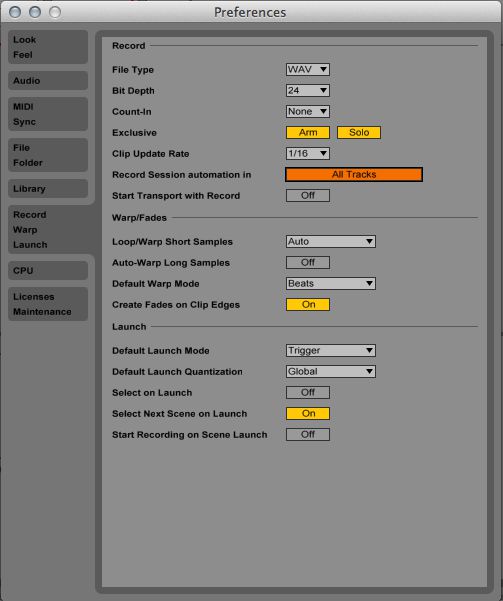 ableton record automation only