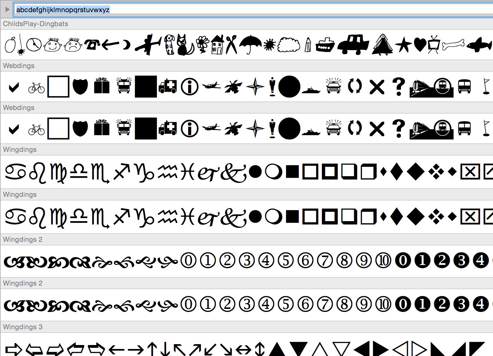 Wingdings Keyboard Map Wingdings Keyboard Map