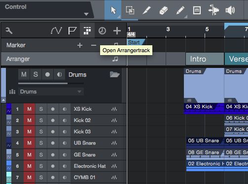 Open Arranger Track