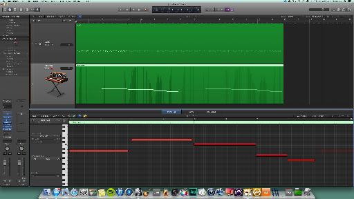 DrumAndBass.jpg - Notice how the bass track is playing whole notes for each measure. Use an electronic synth bass to really hear this effect!