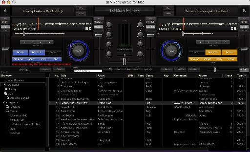 DJ Mixer Express GUI.