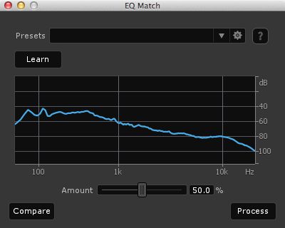 The EQ Match control panel.