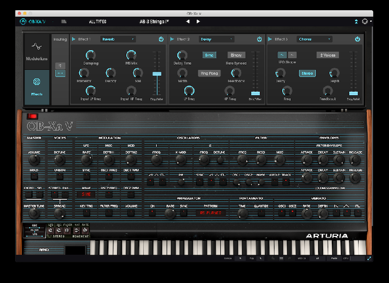 Arturia OB-Xa control interface