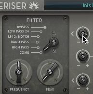 Tremor's Filter section