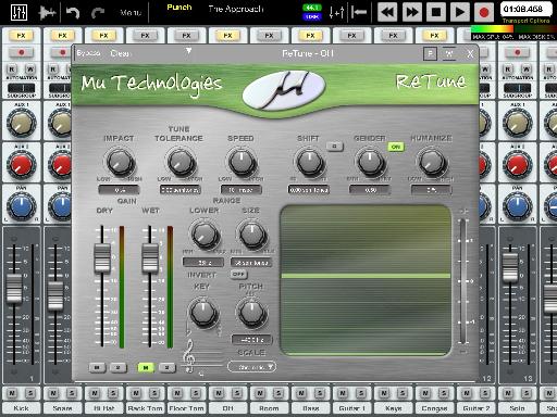 ReTune - the pitch correction plug-in that is one of the five effects that comes with Auria