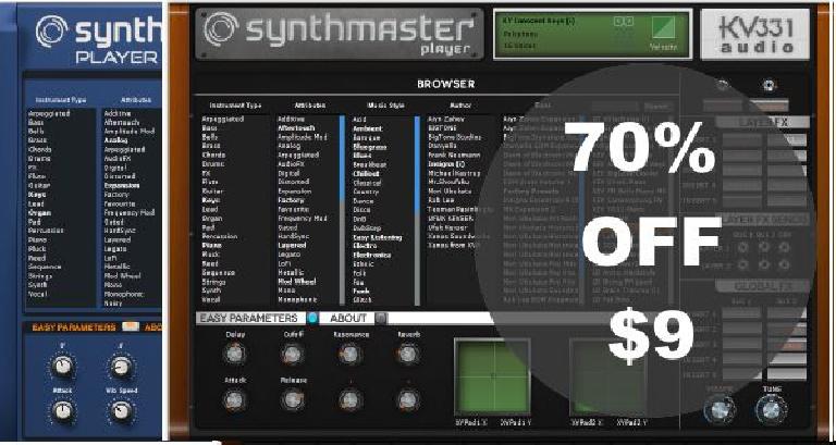 Grab KV331 Audio Synthmaster 2 Player synth plugin for FREE with