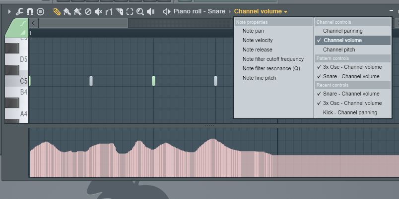 fl studio velocity shortcuts