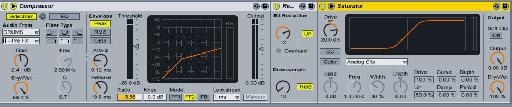 Compressor, Redux and Saturator effects