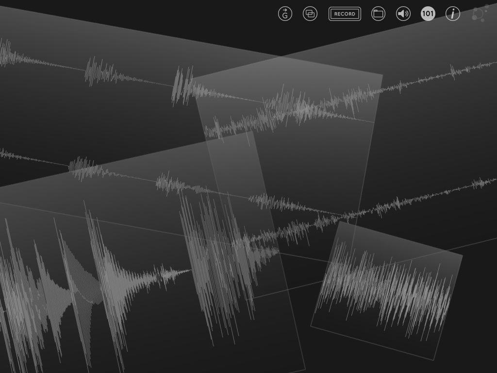 Audio files can be laid out in any configuration on the screen. 