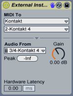 The External Instrument plugin can also be useful for managing multi-timbral plugins.