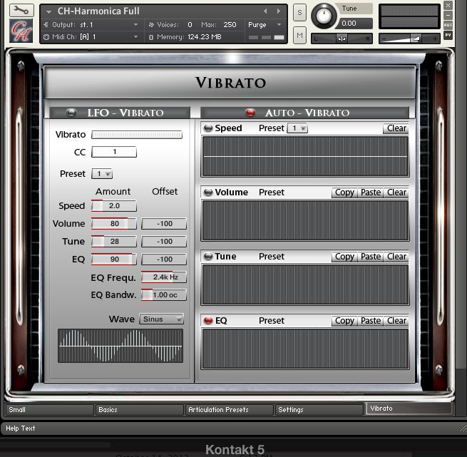 Pic 4 - The Vibrato page