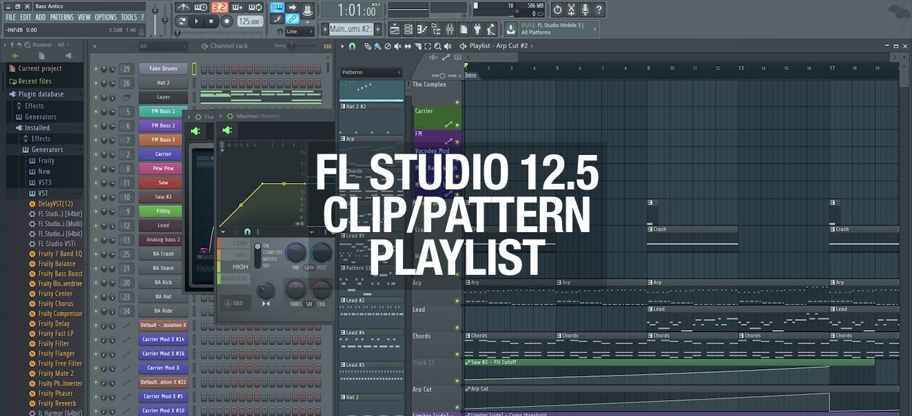 FL Studio  To Get Pattern & Clip Playlists : 
