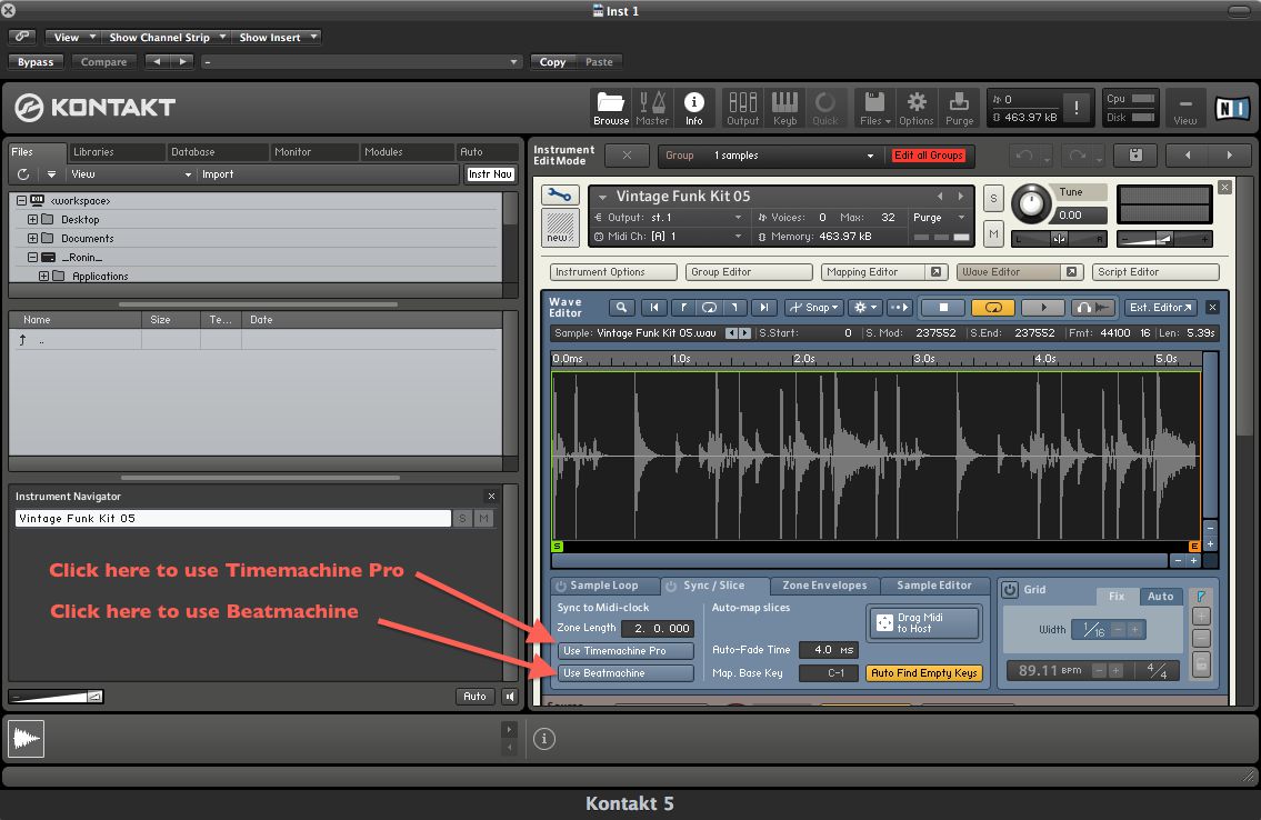 Flexible Pitch and Time in Kontakt : 