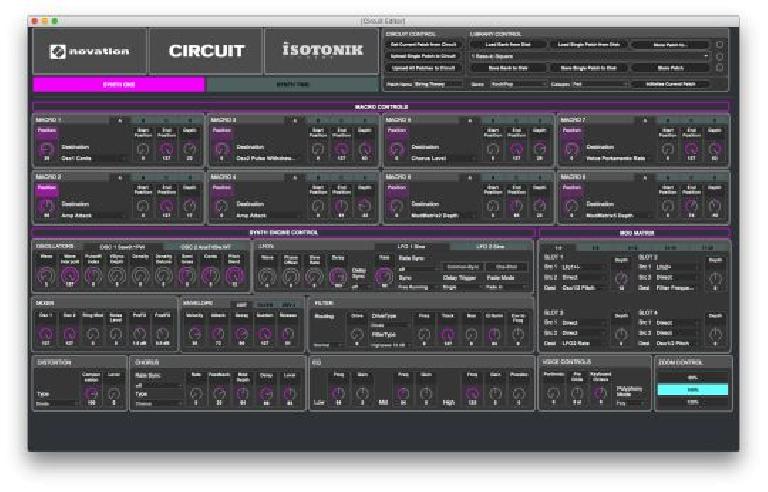 Novation Circuit Synth Software Editor from Isotonik Studios