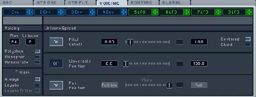 The Voicing settings.