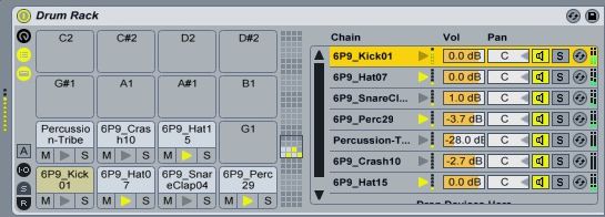 Ableton Live 9 drum rack.