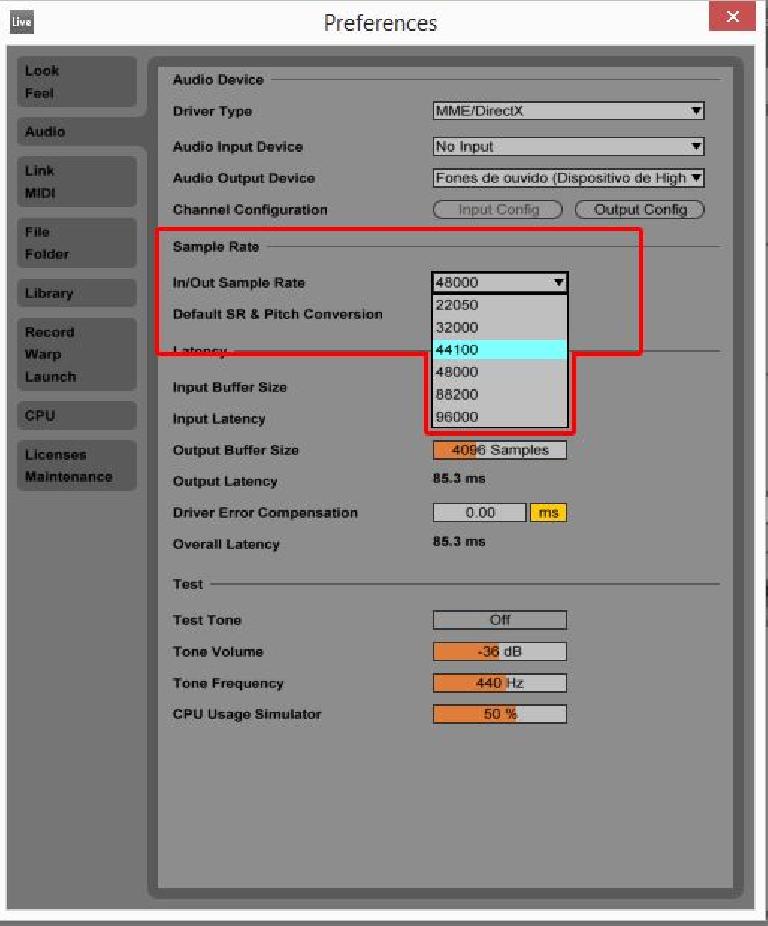 reduce sample rate