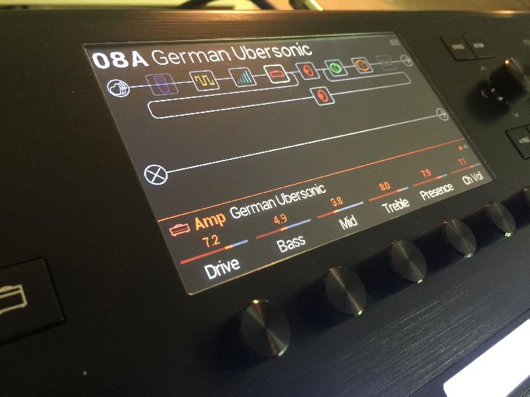 Line 6 Helix home screen