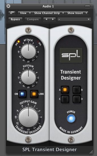 The Transient designer’s simple interface