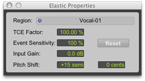 The Elastic Properties Window