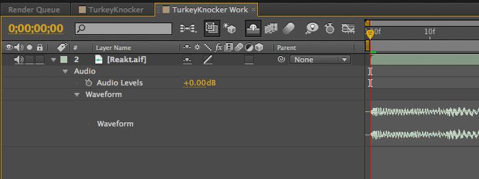 after effects waveform shortcut