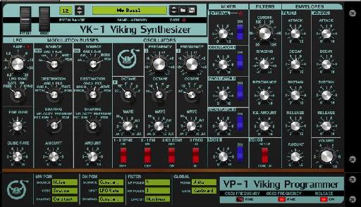 Viking’s main interface is clear and intuitive (and very Moog-like).