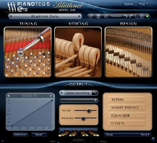 The Pianoteq interface.