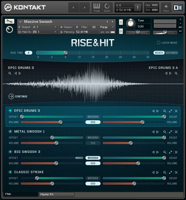 The Rise and Hit interface is fairly intuitive and easy to follow once you understand the general concept of the instrument.