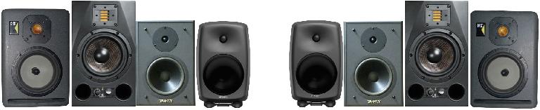 Fig 1 Various studio monitors