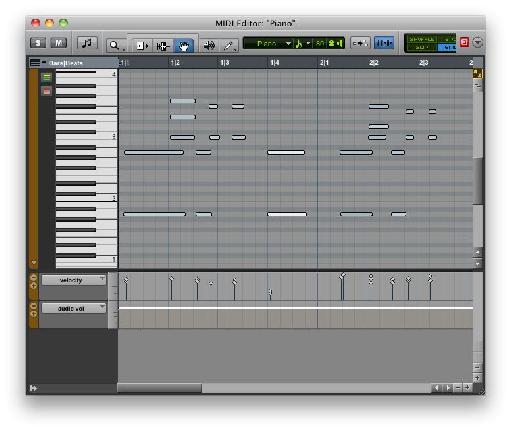 Pro Tools’ MIDI Editor