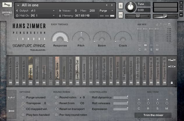 Spitfire audio deals hans zimmer percussion