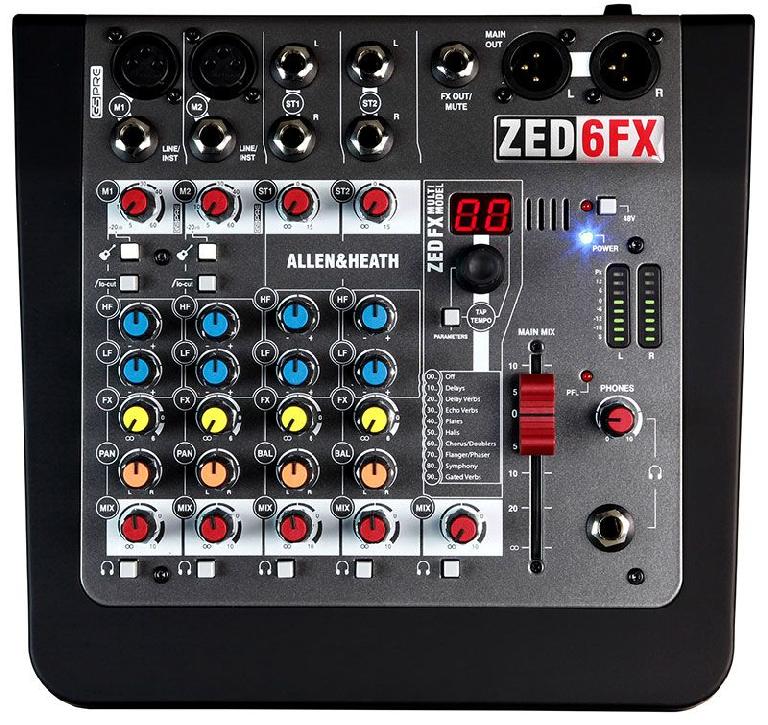 Allen & Heath Zed-6FX top view