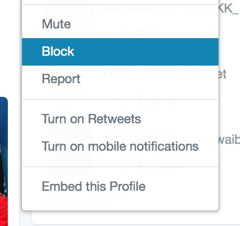 Block on Twitter