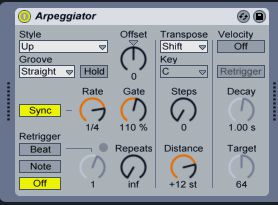 Arp 01 settings