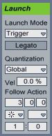 Follow Action properties for the main drum pattern.